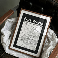 Fort Worth, Mapped in Black