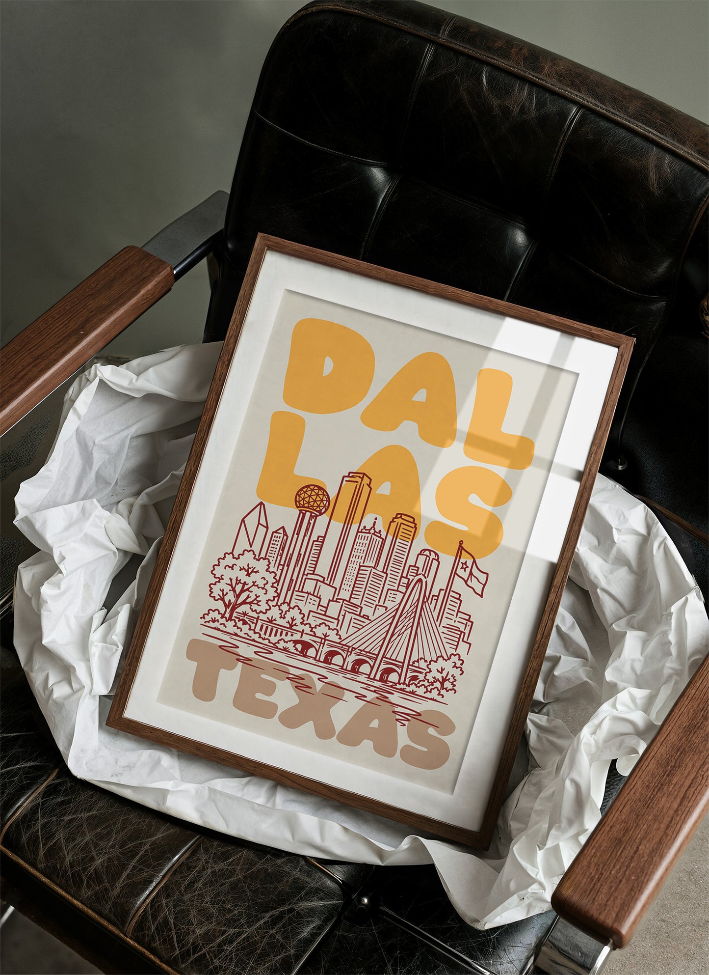 Dallas, Bubble Letter Skyline