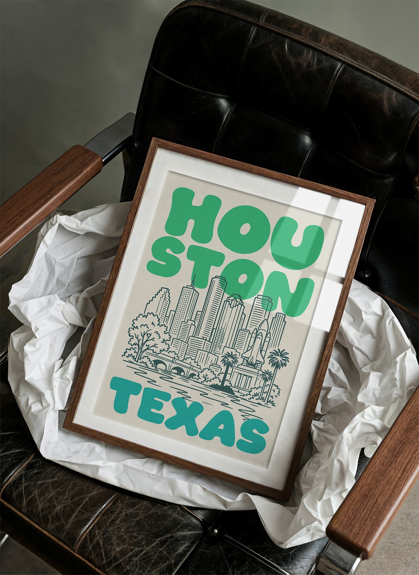 Houston, Bubble Letter Skyline