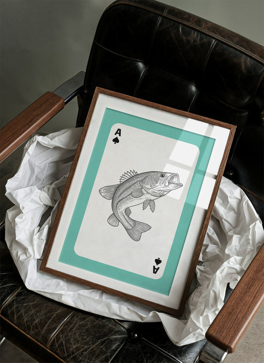 Ace of Bass — Playing Card Wildlife Print
