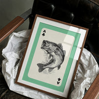 Ace of Bass — Clubs Playing Card Wildlife Print