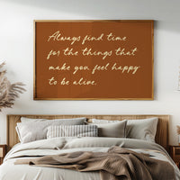 Find Time to Feel Alive