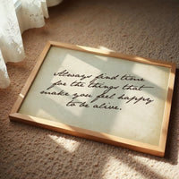 Handwritten Reminder to Live