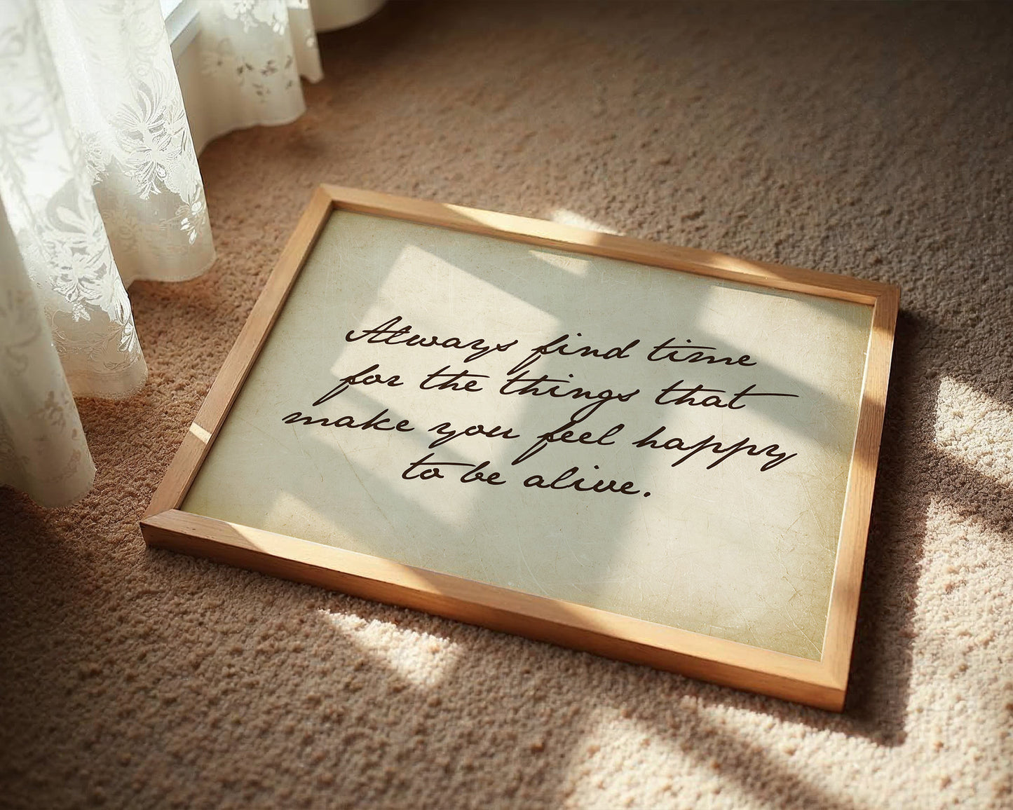 Handwritten Reminder to Live