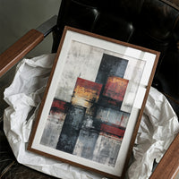 Rust and Concrete — Industrial Color Block Abstract