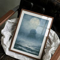 The Kraken Rises — Moonlit Deep Sea Painting