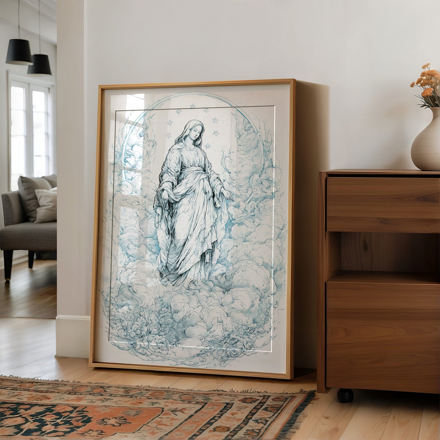 Our Lady of the Clouds — Blue Line Devotional Print