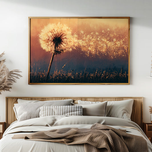 Dandelion Ablaze at Dusk