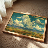 Teal Sky, Towering Clouds