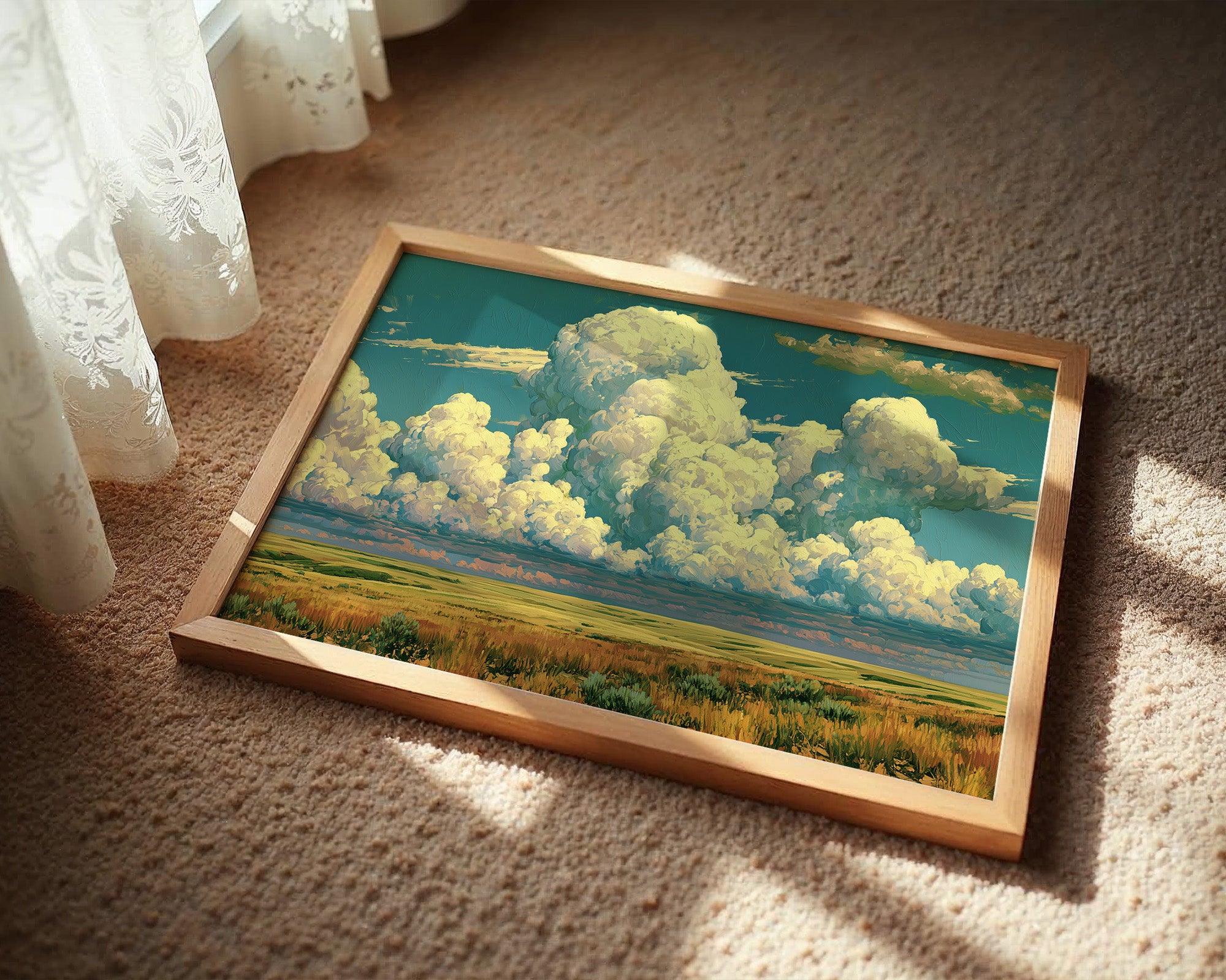 Teal Sky, Towering Clouds