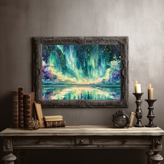 Aurora Spills Into the Lake