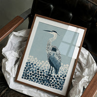 Heron in the Dappled Blue