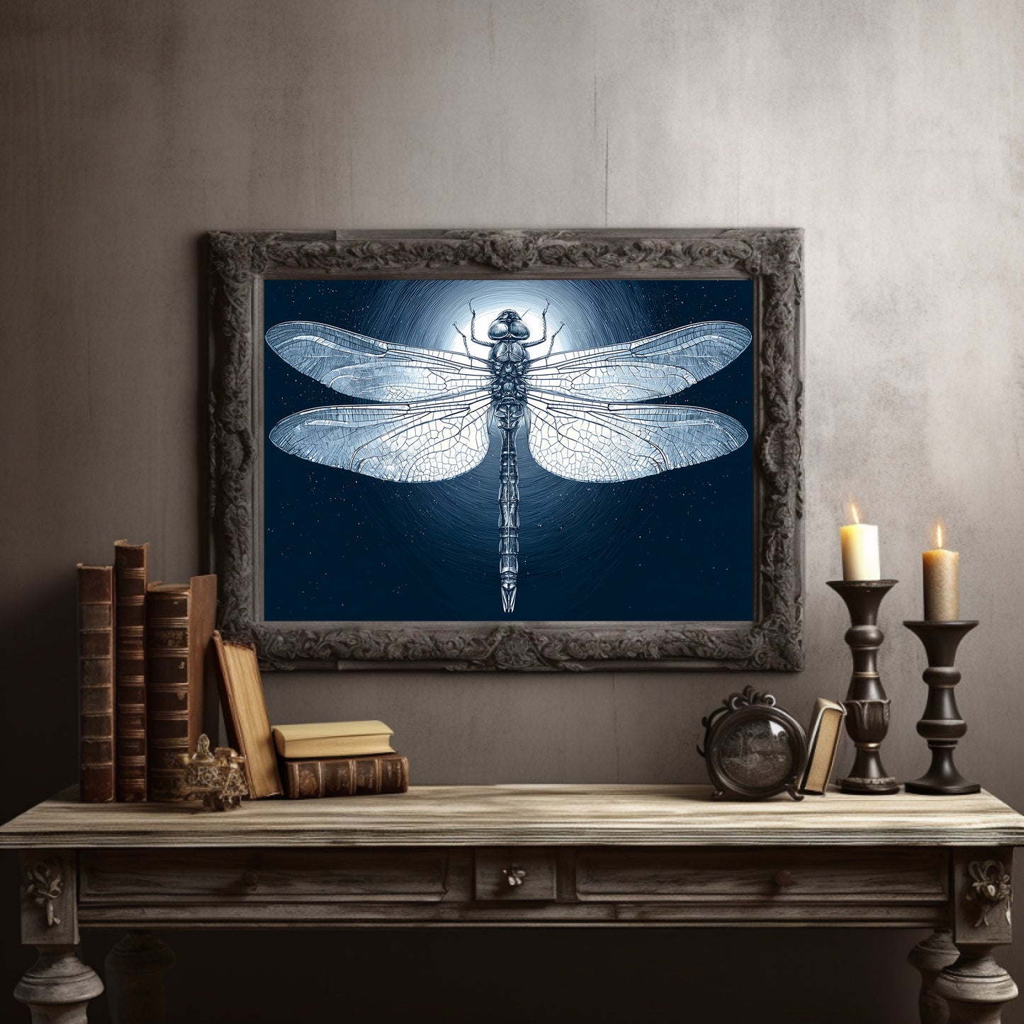 Dragonfly by Moonlight