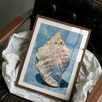 Weathered Conch, Woven Blue