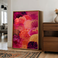 Dahlia Burst in Fuchsia and Fire