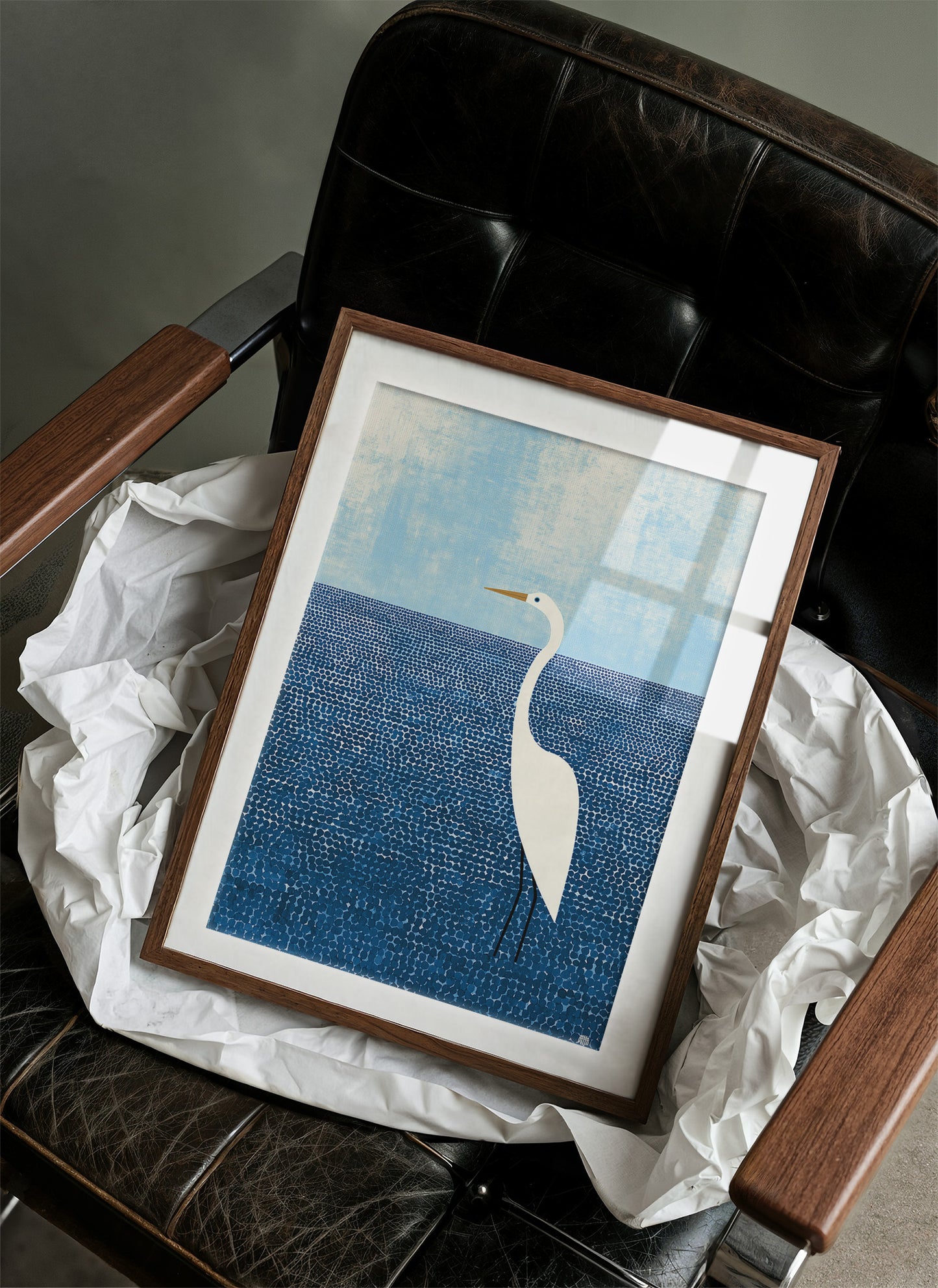 Egret in the Blue Shallows