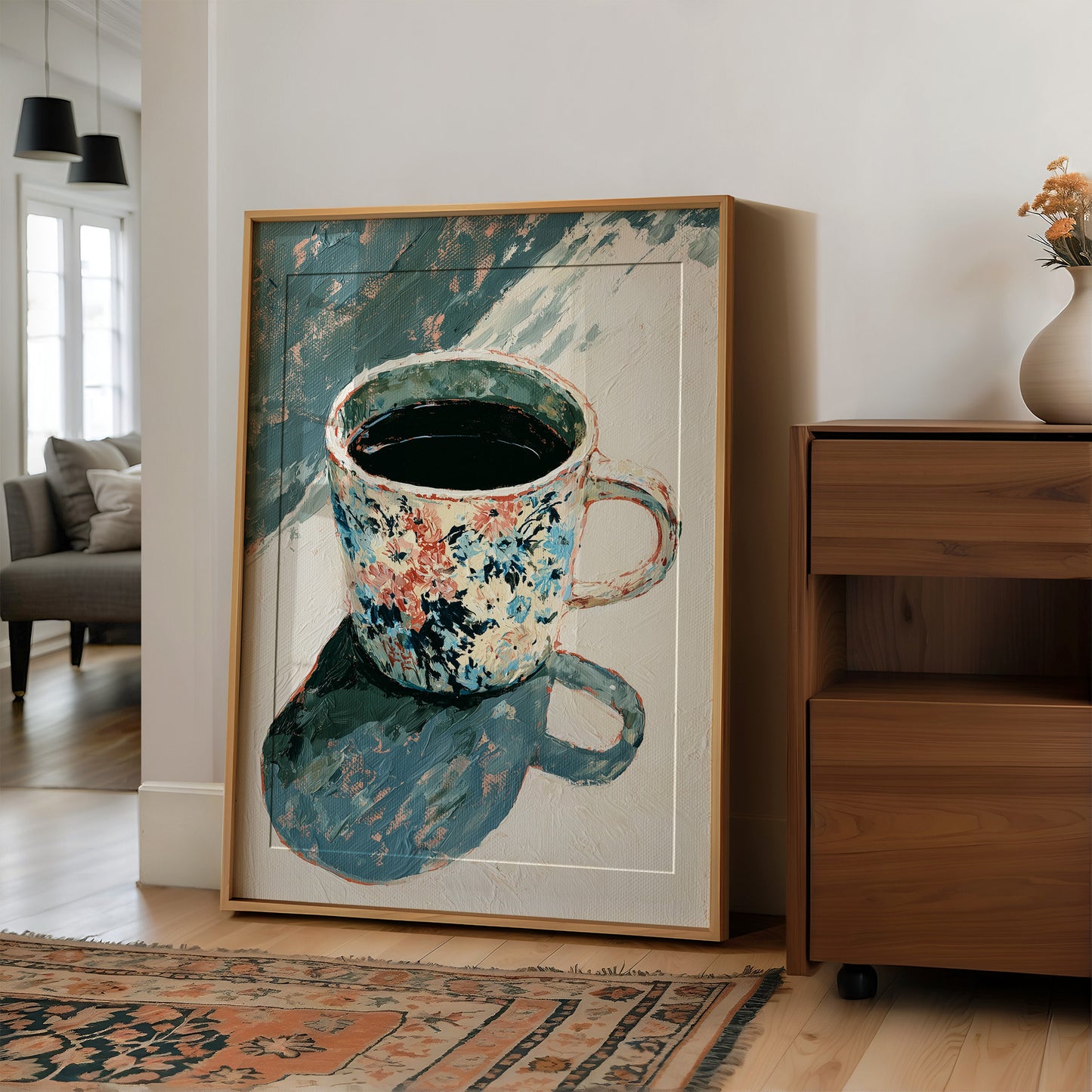 Floral Mug, Long Morning Shadow