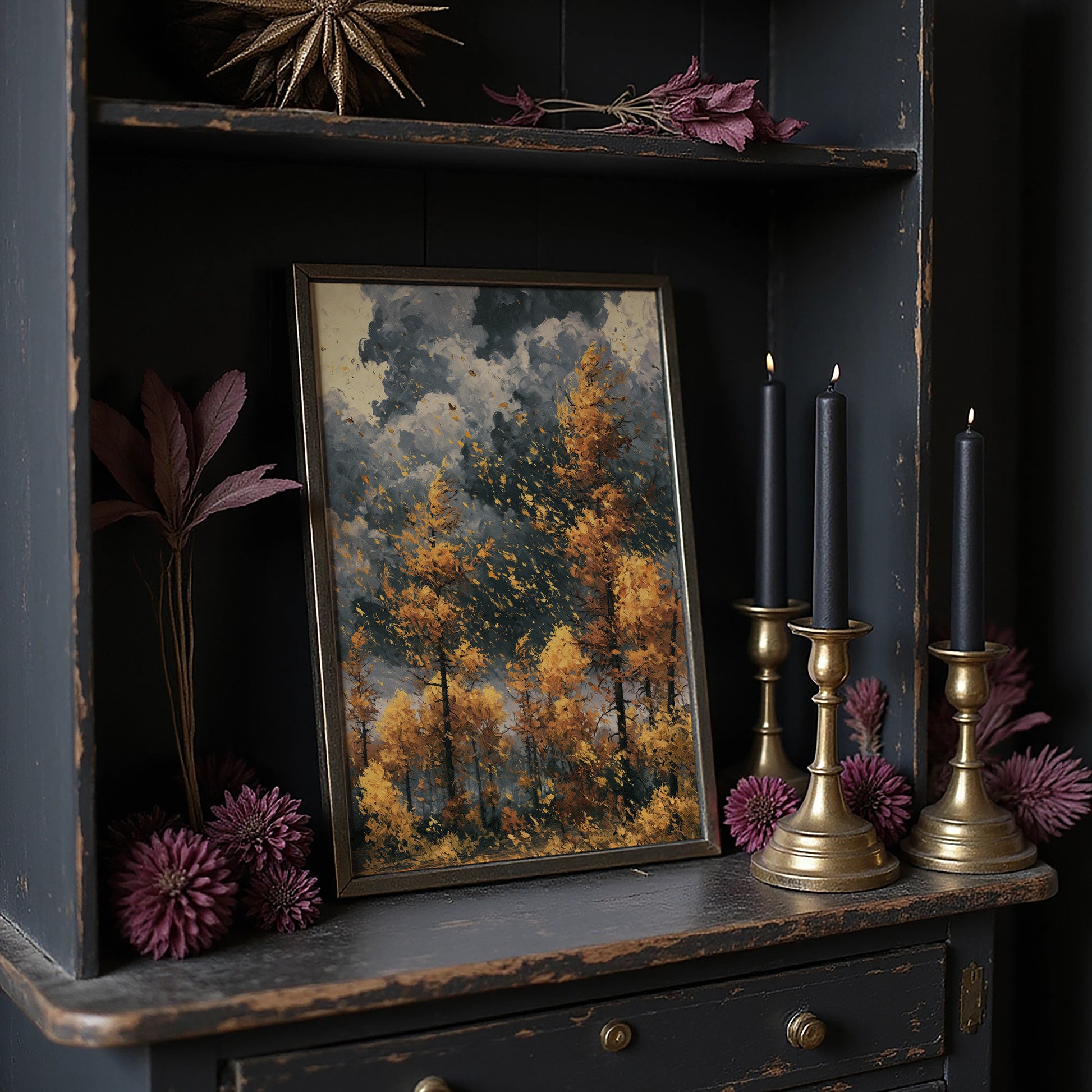 Gold Leaves on a Restless Wind