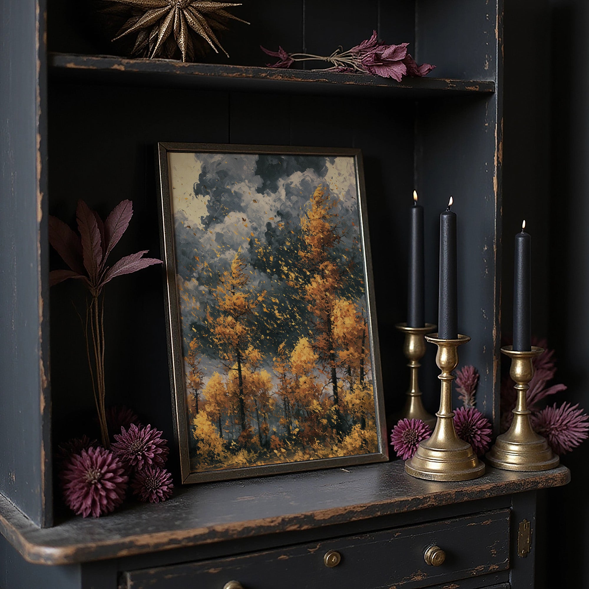 Gold Leaves on a Restless Wind