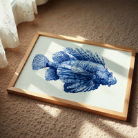 Lionfish in Indigo Ink