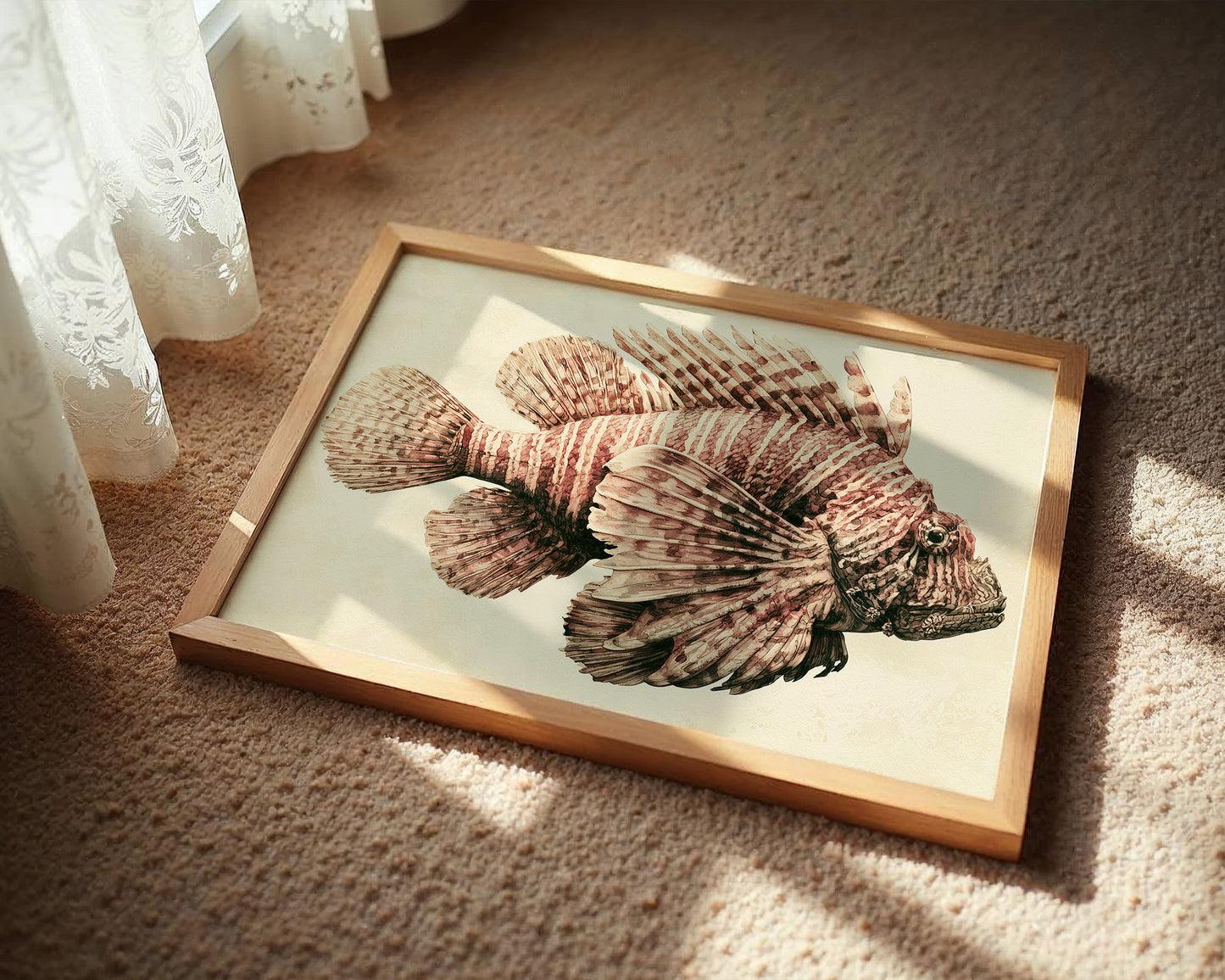 Lionfish in Antique Sepia