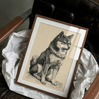 Alert & Upright: Vintage Spitz Engraving
