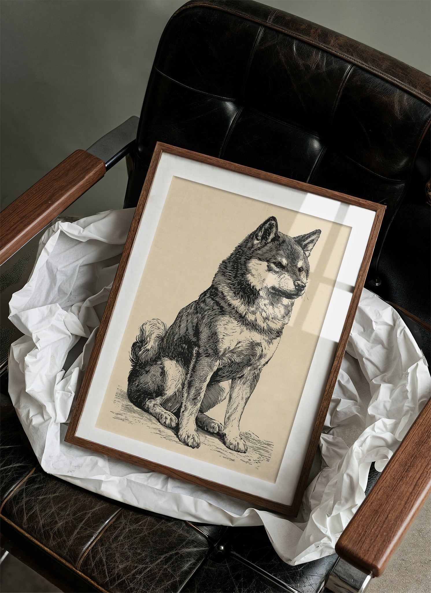 Alert & Upright: Vintage Spitz Engraving