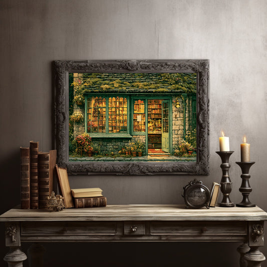 Bookshop Wrapped in Green