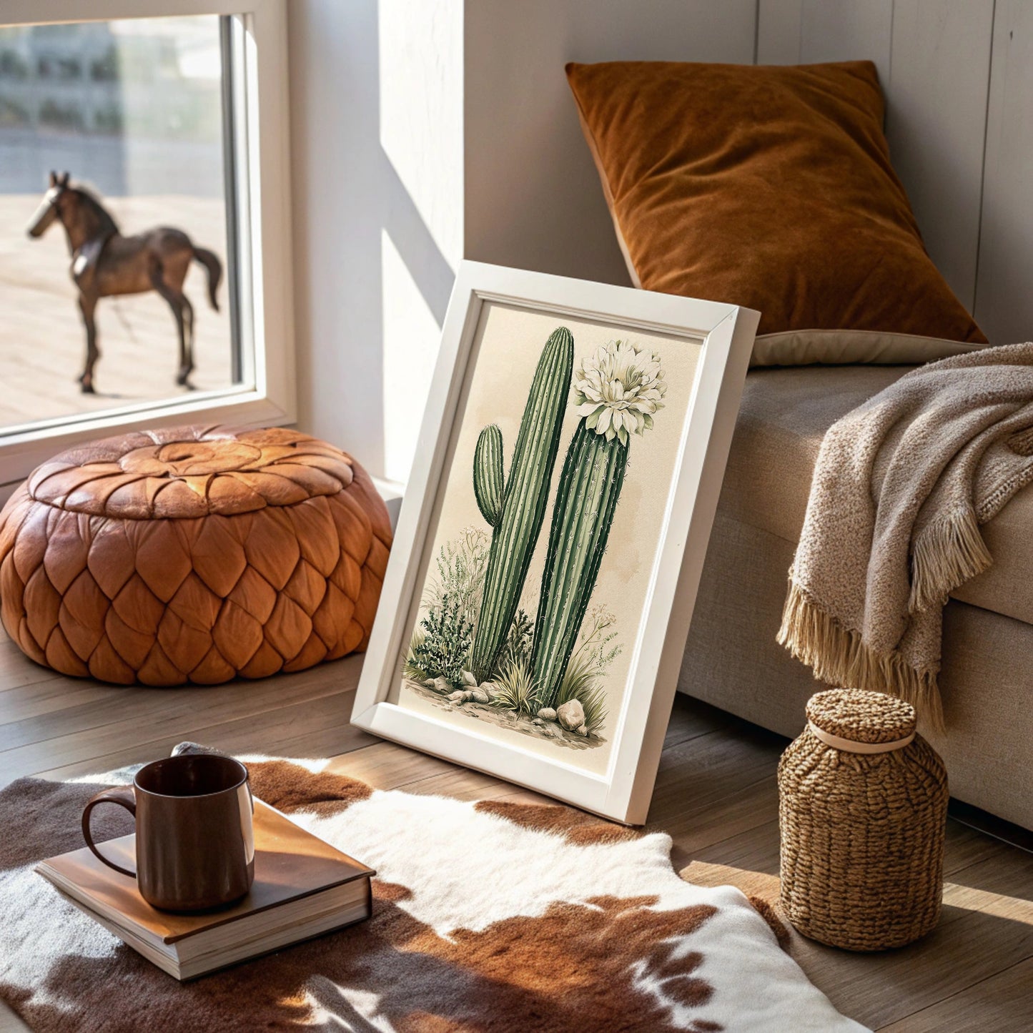 Blooming Saguaro: A Desert Garden Study