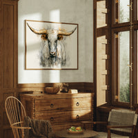 Longhorn in Ink and Wash