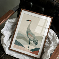 Sandhill Silhouette: Modern Crane Study