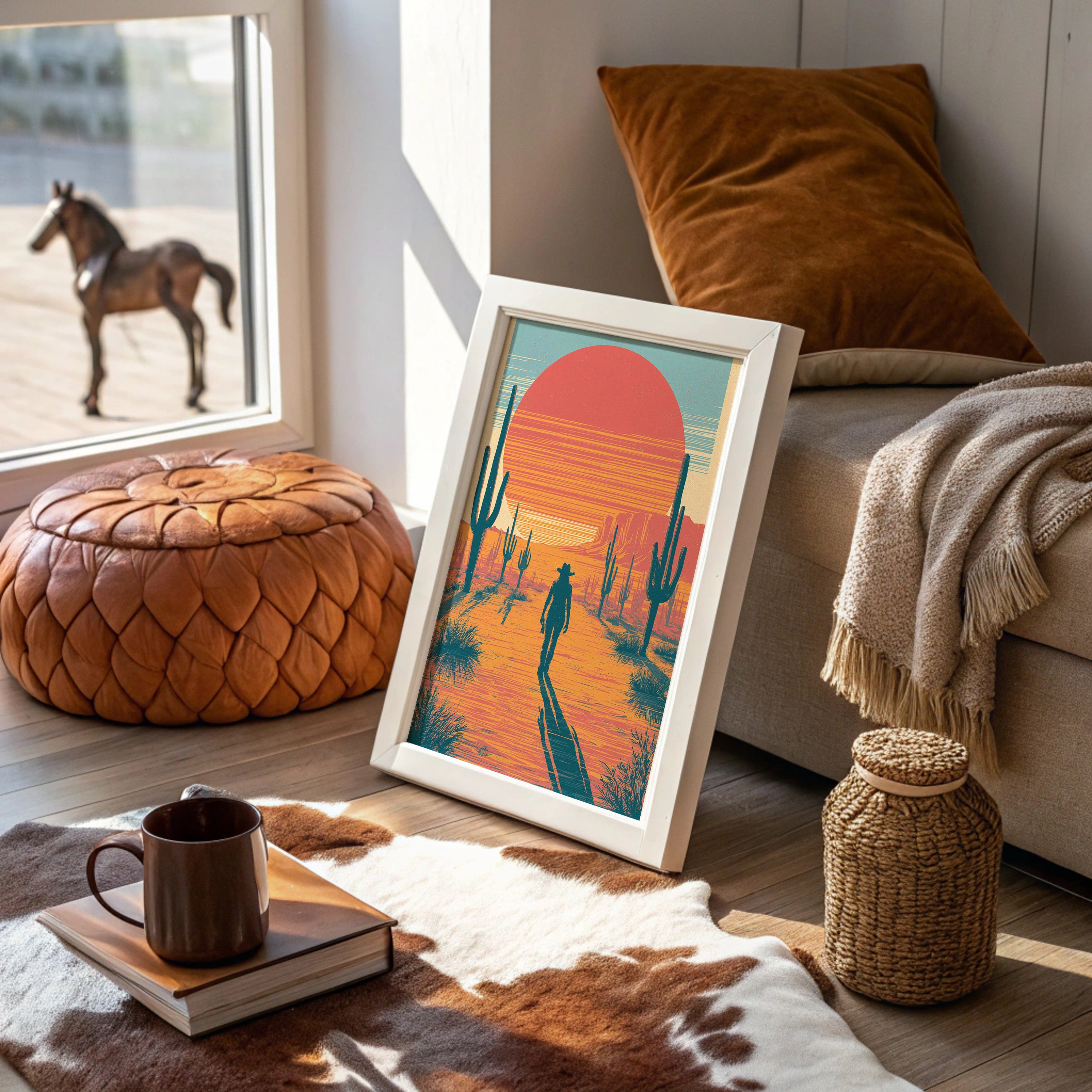 Long Shadows at Sundown: Desert Wanderer