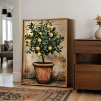 Potted Lemon Tree in Terracotta Light