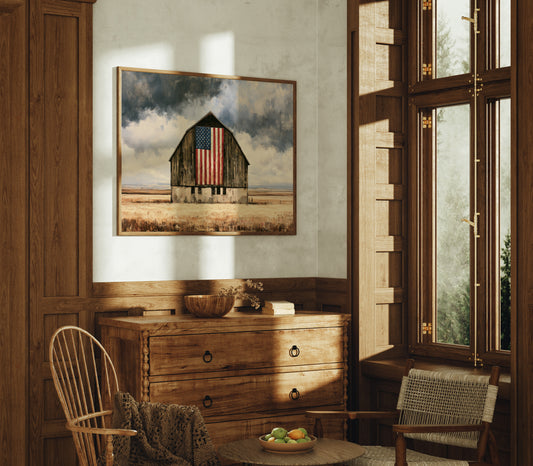 Old Glory in the Wheat Field