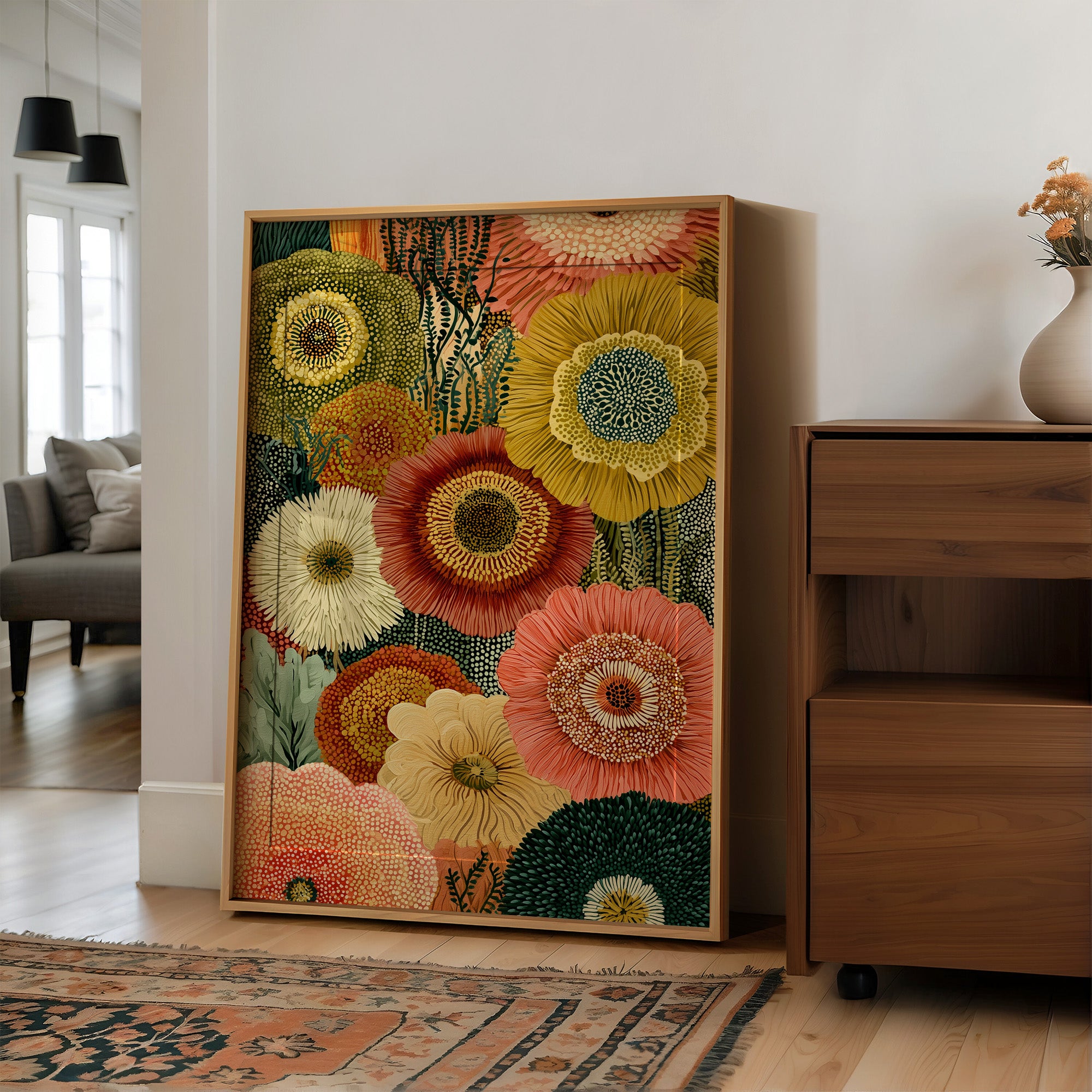 Radiant Zinnia Mosaic Garden