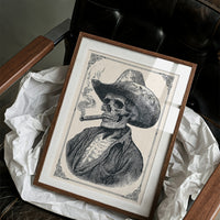 Cigar-Smoking Skeleton Cowboy