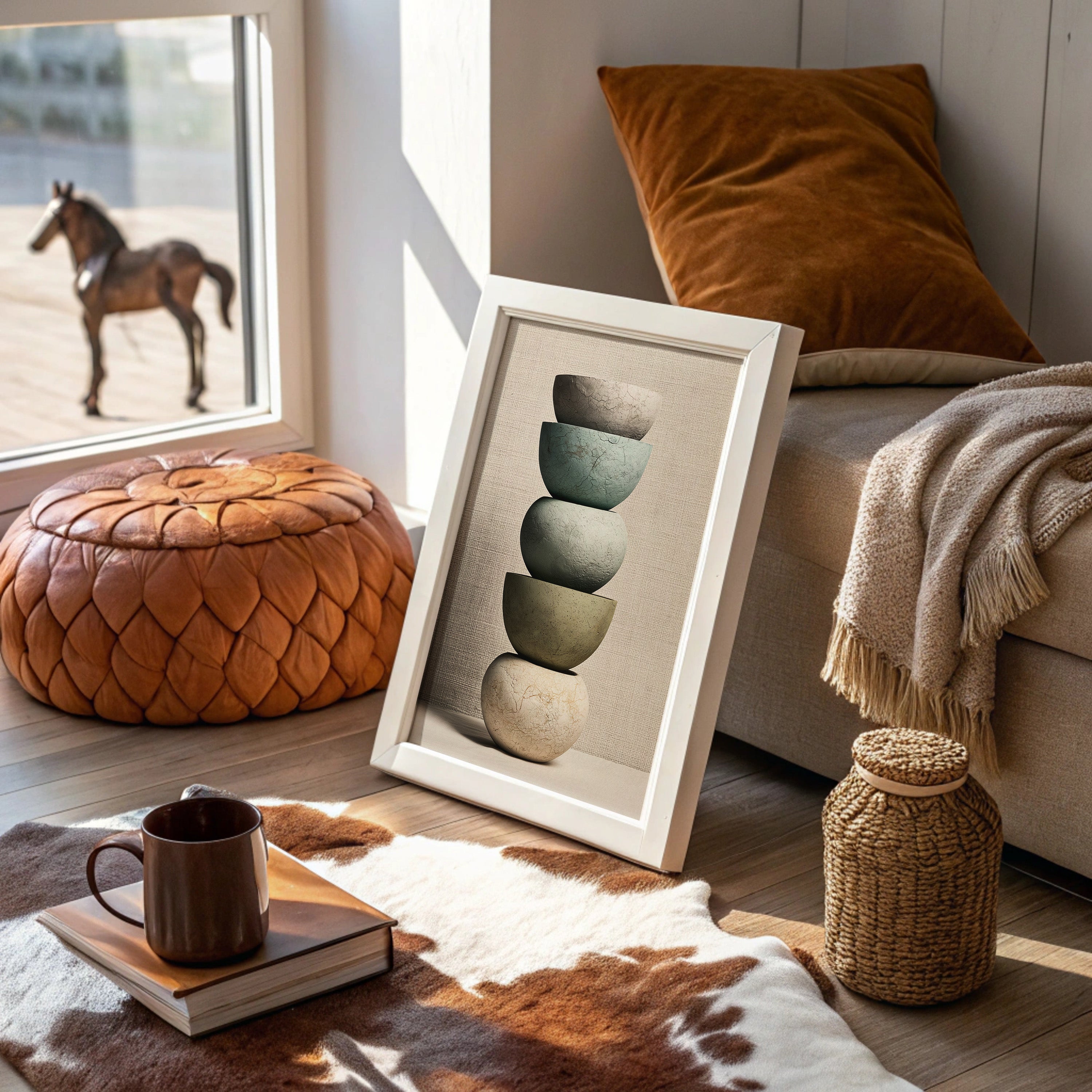 Stacked Stoneware: Linen and Sage