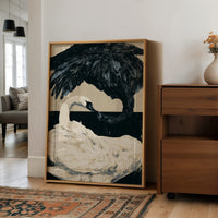 Black-Necked Swan on the Waterline