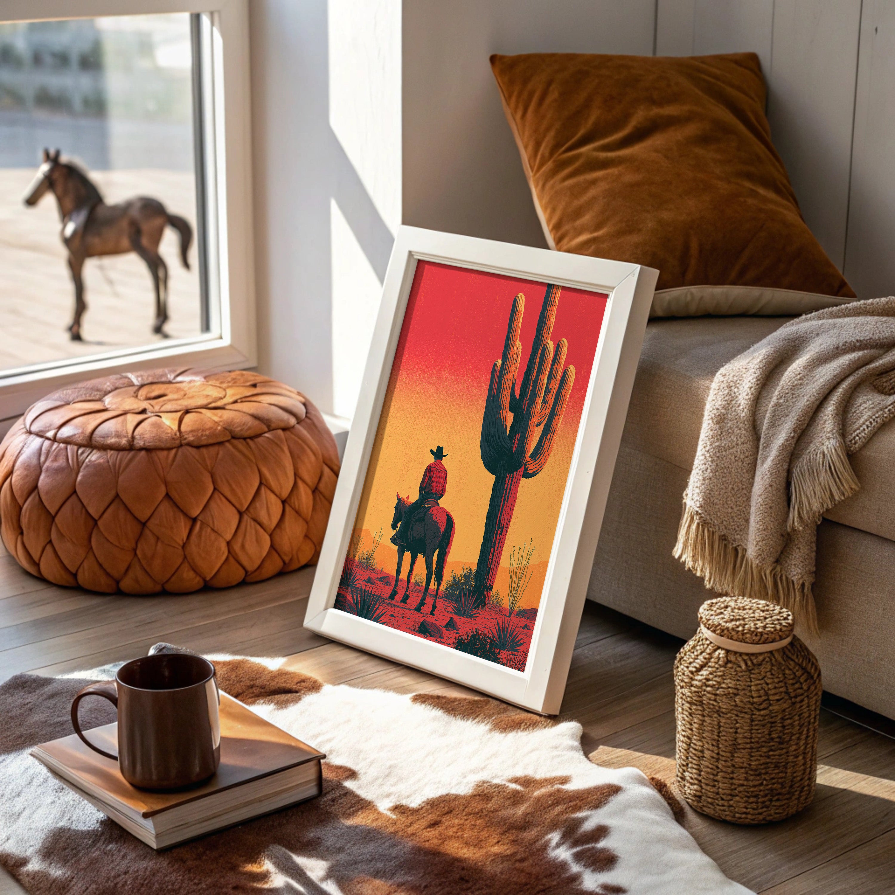 Cowboy's Watch: Desert Sunset Standoff