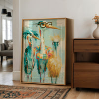 The Bespectacled Bird Trio: A Feathered Trio Portrait