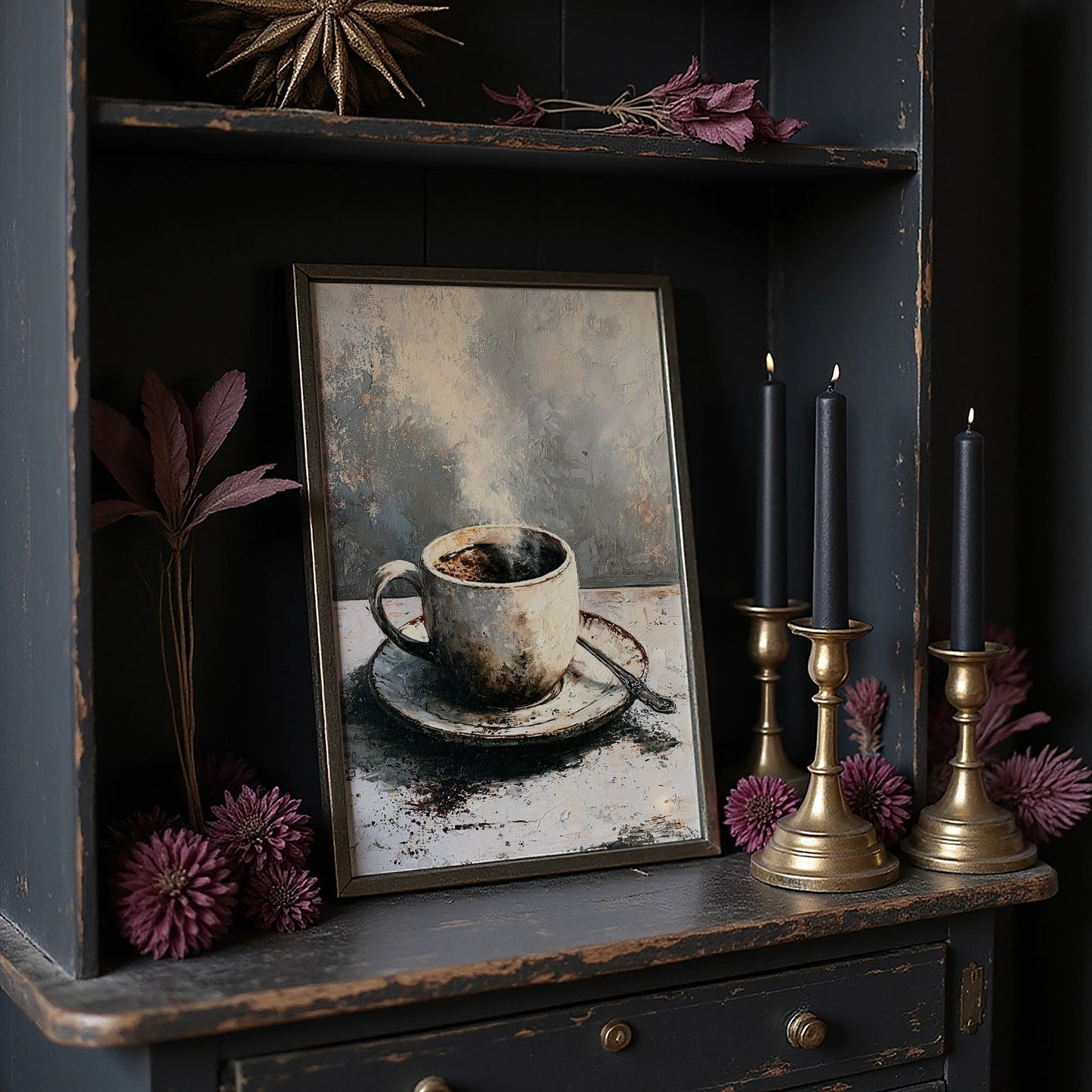 Weathered Brew: A Rustic Coffee Still Life