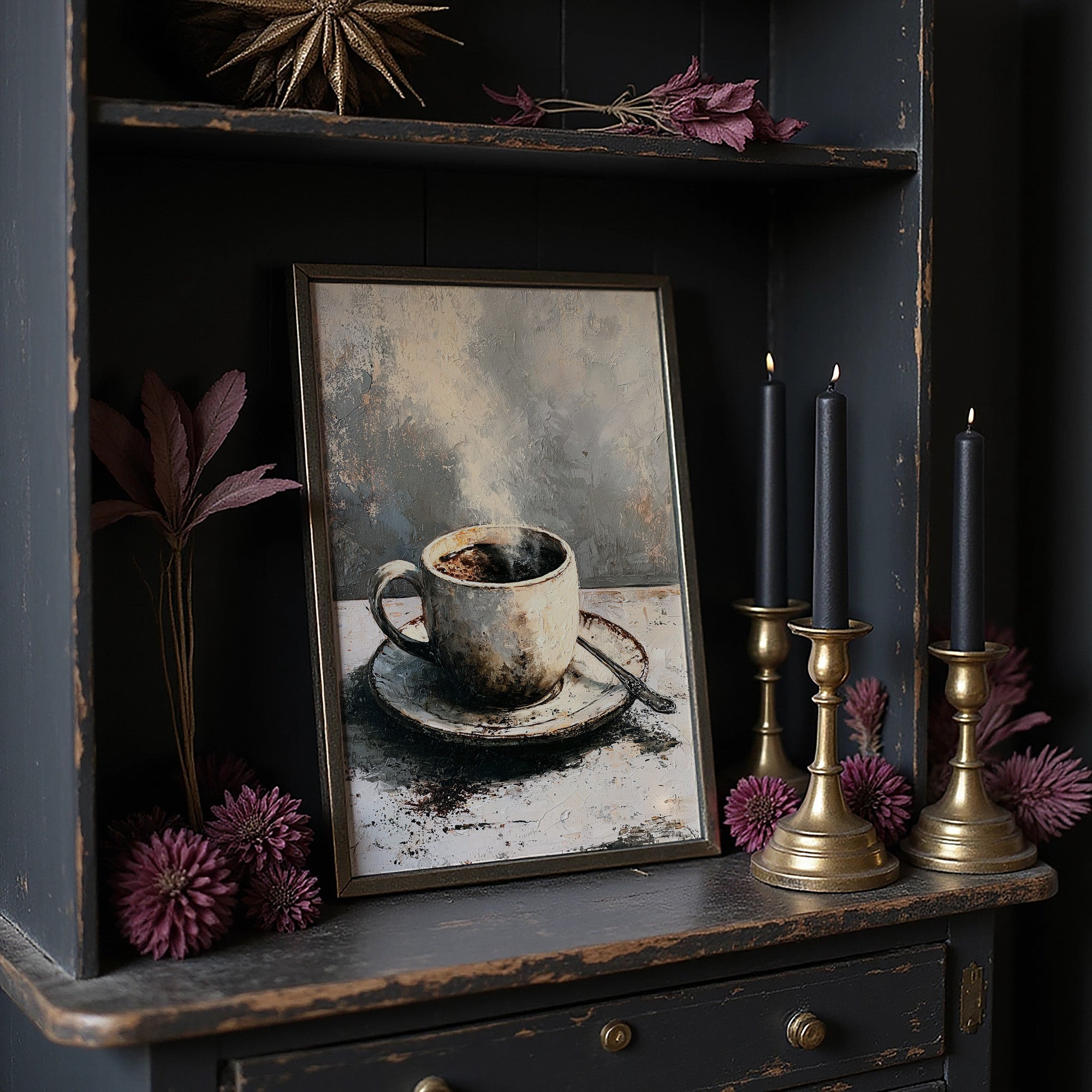 Weathered Brew: A Rustic Coffee Still Life