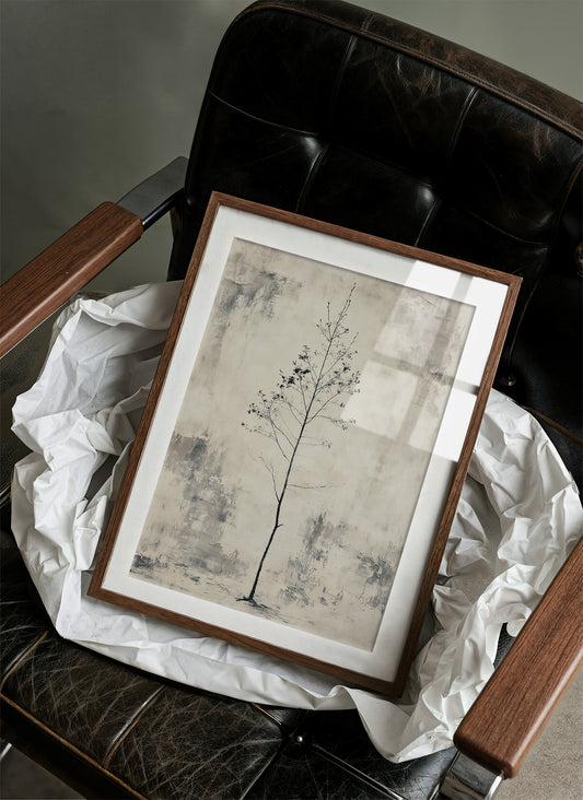 Solitary Sapling: A Minimalist Study in Stillness