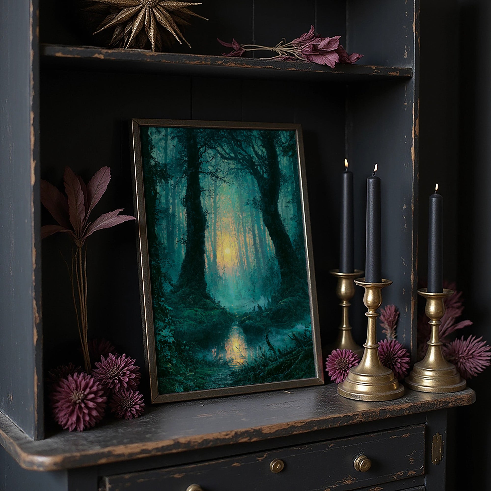 Reflected Glow: The Twin Trees of the Swamp Forest