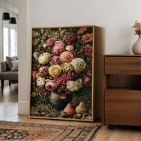 Dramatic Bloom: A Dark Ground Flemish Still Life