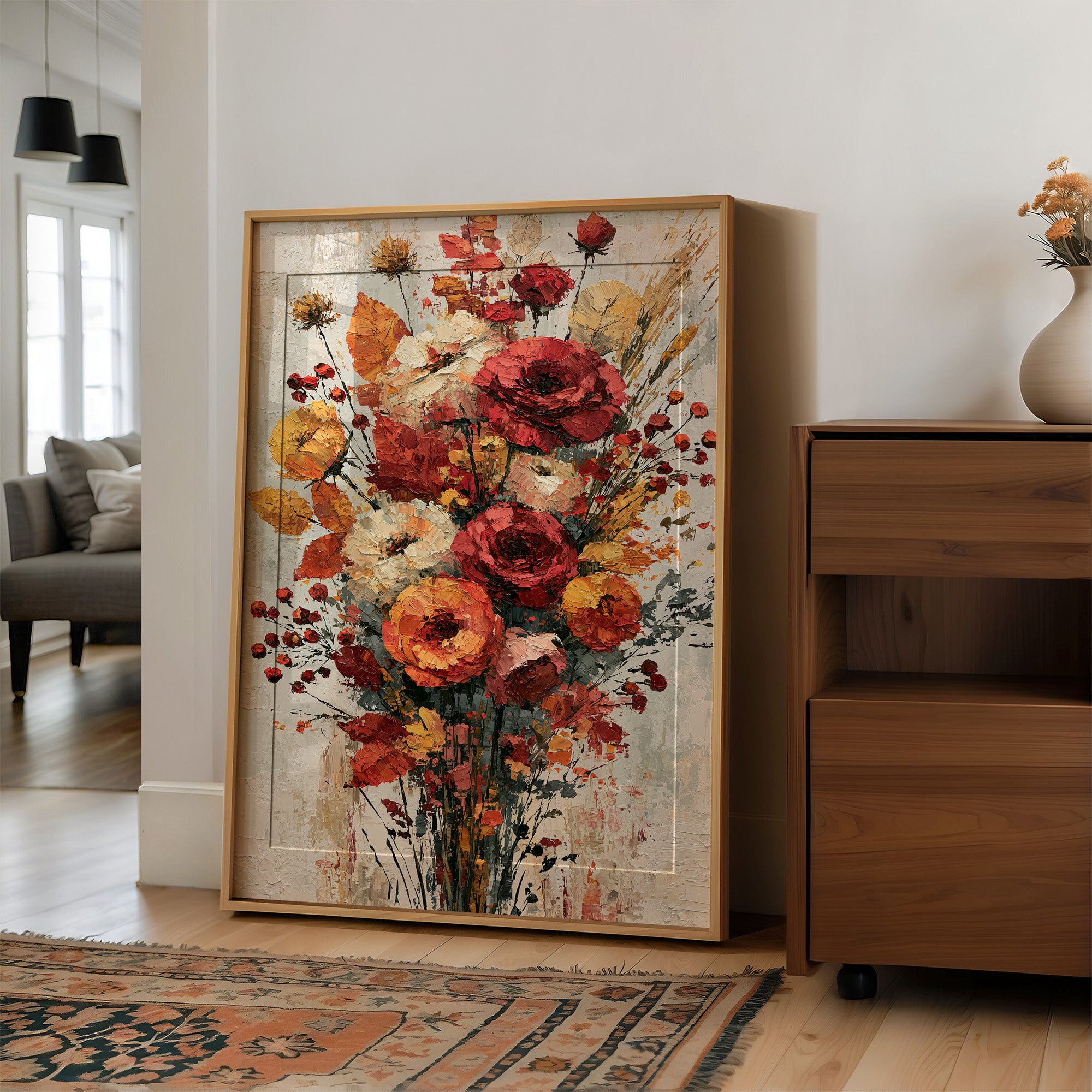 Wildstem Roses, Palette Knife Bloom