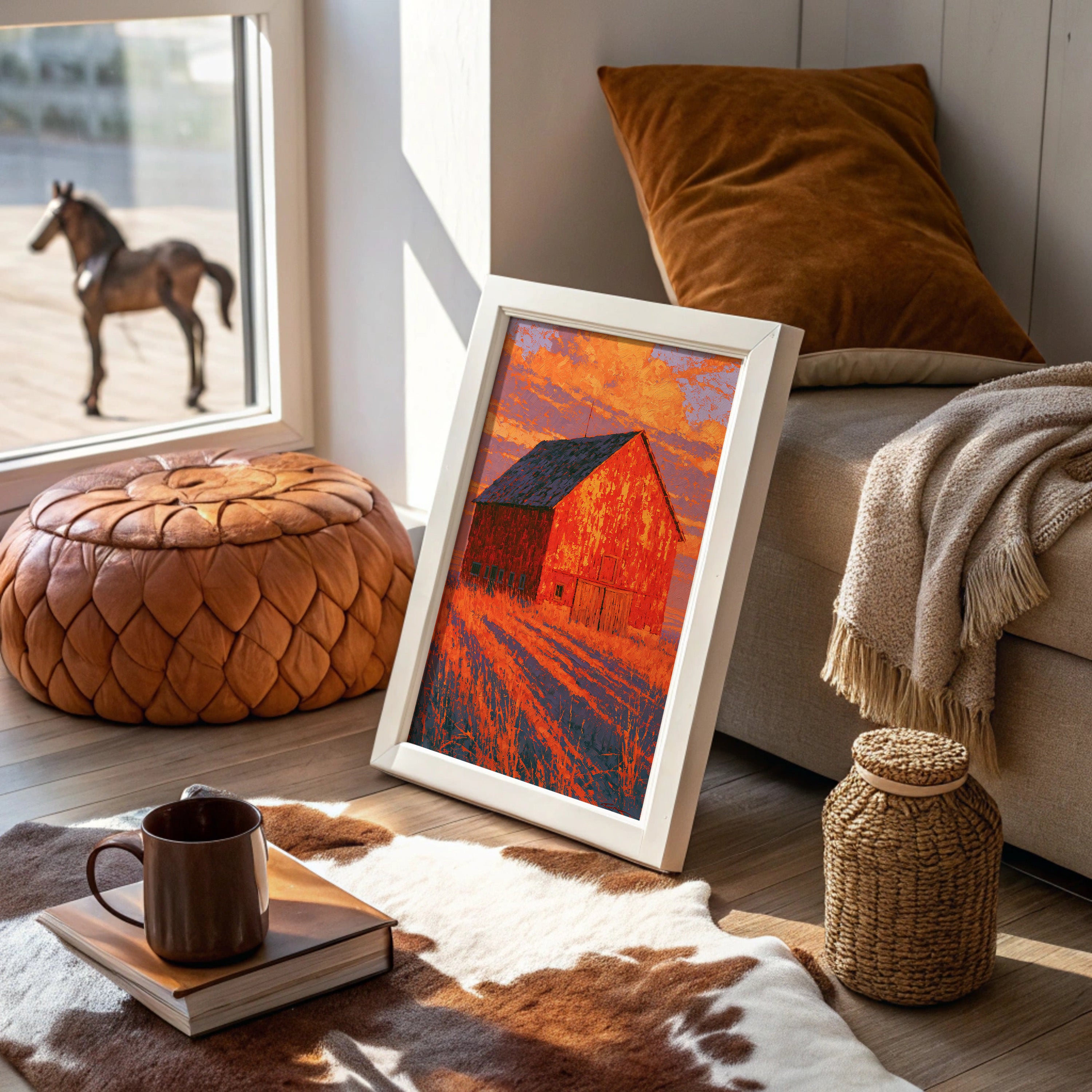 Barn Ablaze in Sunset Fire