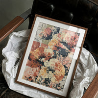 Amber Blooms in Ink & Drip