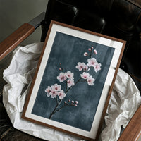 Realist Blossoms on Slate Grey