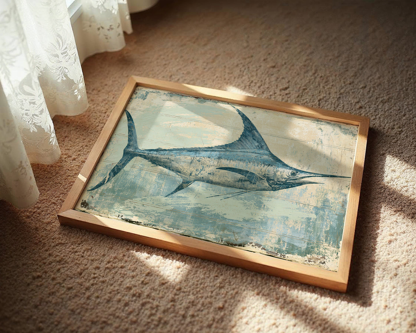 Marlin on Weathered Wood